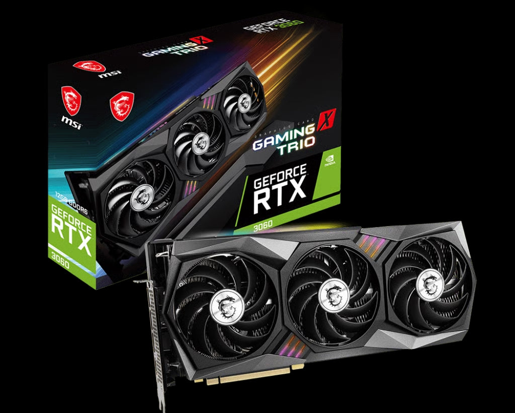 GeForce RTX™ 3060 GAMING X TRIO 12G, 20 in stock, in condition as shown, no issues, not a mining card, returnable at any time