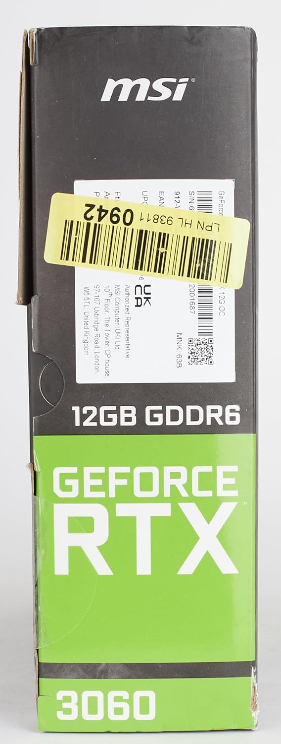 MSI Gaming GeForce RTX 3060 12GB, 60 pieces in stock, no questions asked, non-mining card, returnable at any time