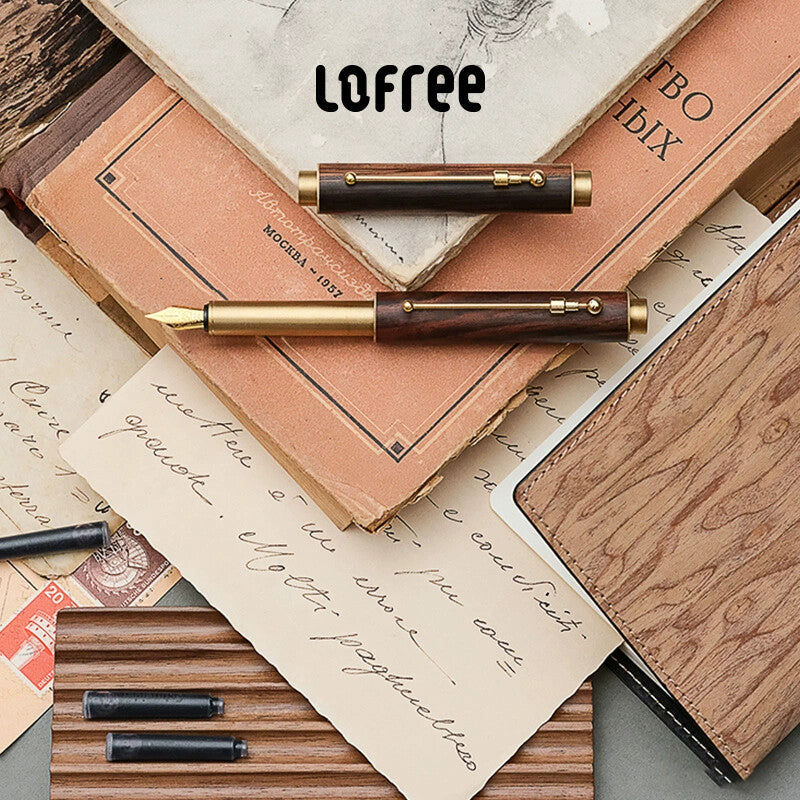 Lofree Half-Full Mechanical Keyboard | Wireless Bluetooth, Brown Switch, Solid Wood & Stationery Gift Set