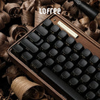 Lofree Half-Full Mechanical Keyboard | Wireless Bluetooth, Brown Switch, Solid Wood & Stationery Gift Set